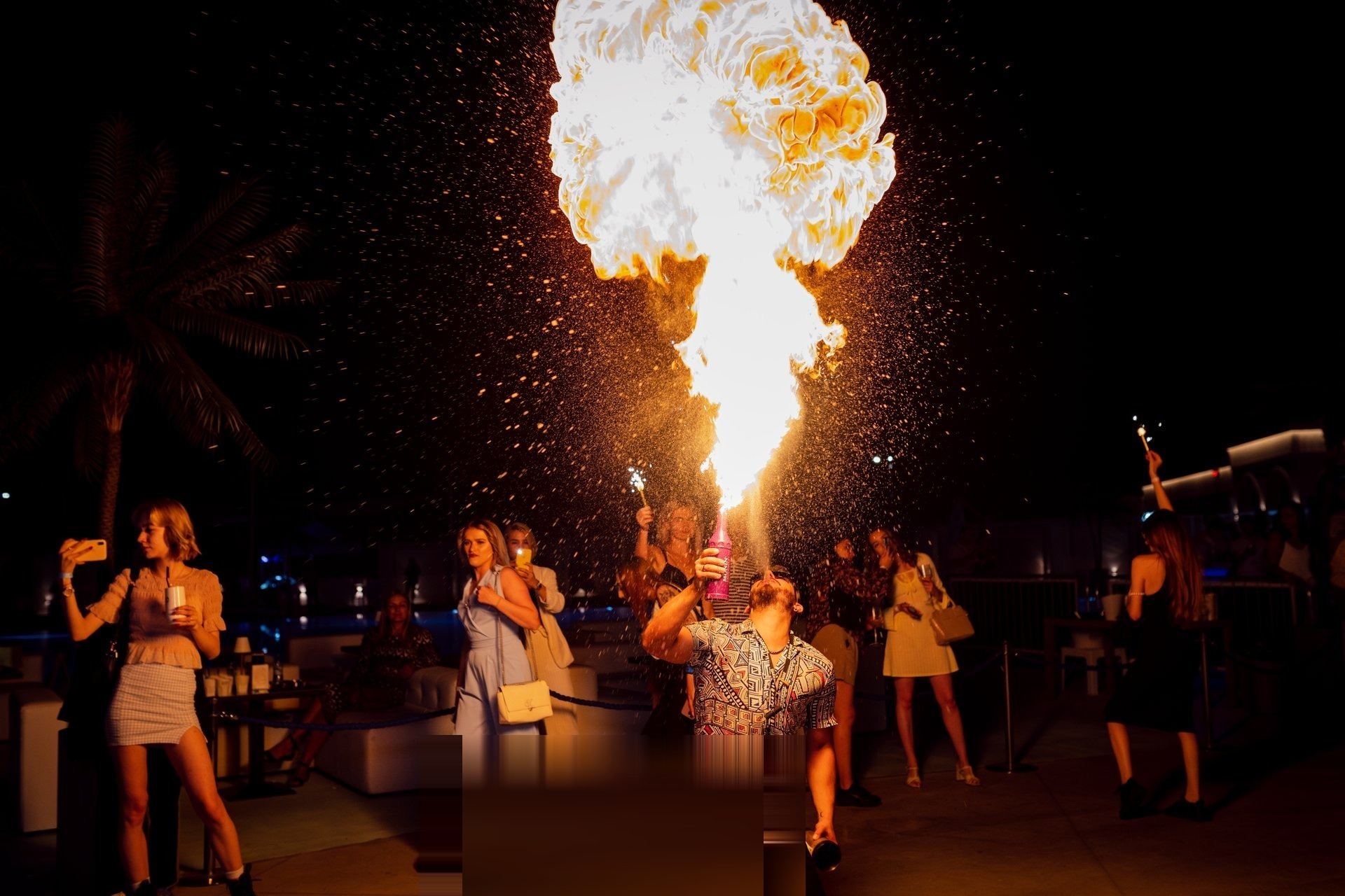 Fire show at a Costa del Sol event
